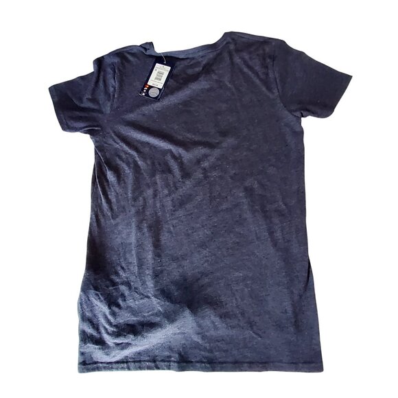 Majestic Atlanta Braves Womens T-Shirt Heathered Navy Size M Genuine MLB - Picture 2 of 10